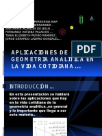 Aplicaciones de la Geometría Analítica en la vida cotidiana