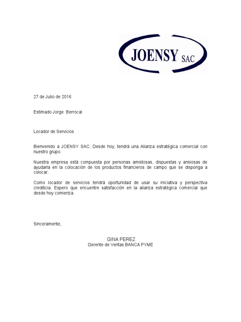 CARTA DE BIENVENIDA '''.docx