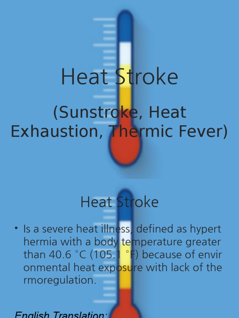 Heat Stroke | PDF | Hyperthermia | Dehydration