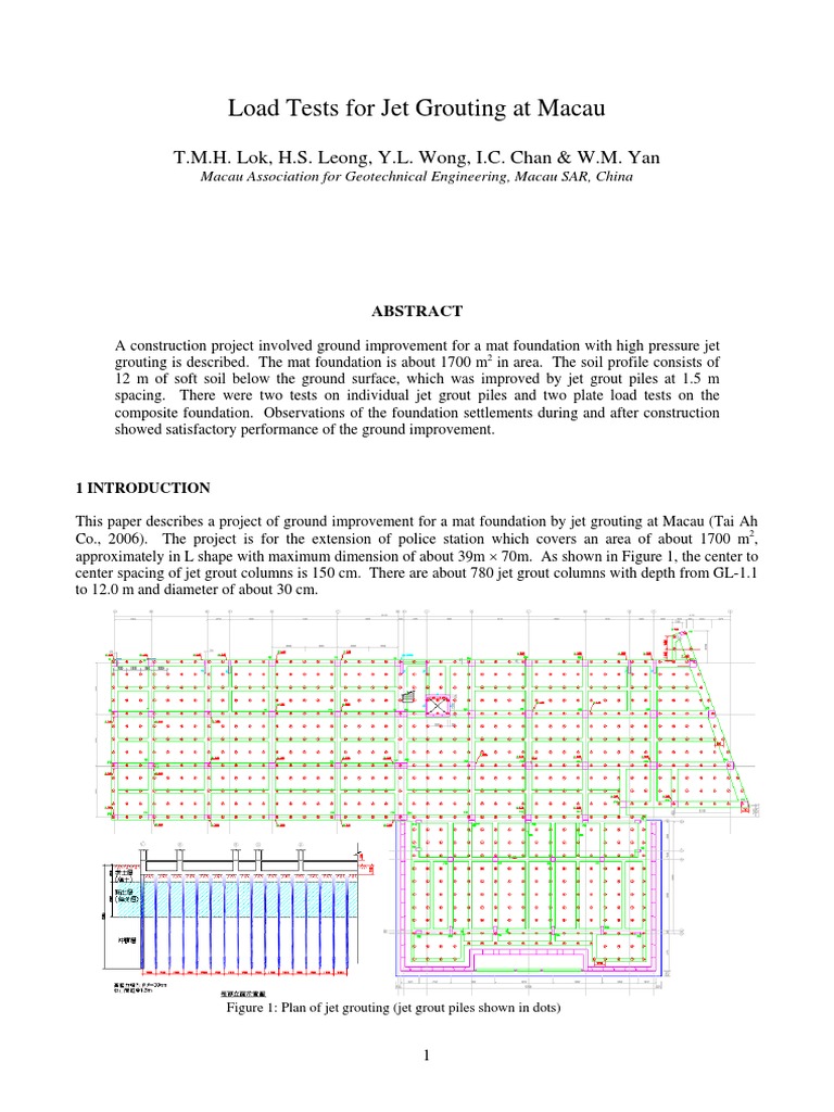 Jet Grouting for Foundation Improvement | PDF | Deep Foundation | Soil ...