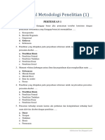 Latihan Soal Metodologi Penelitian