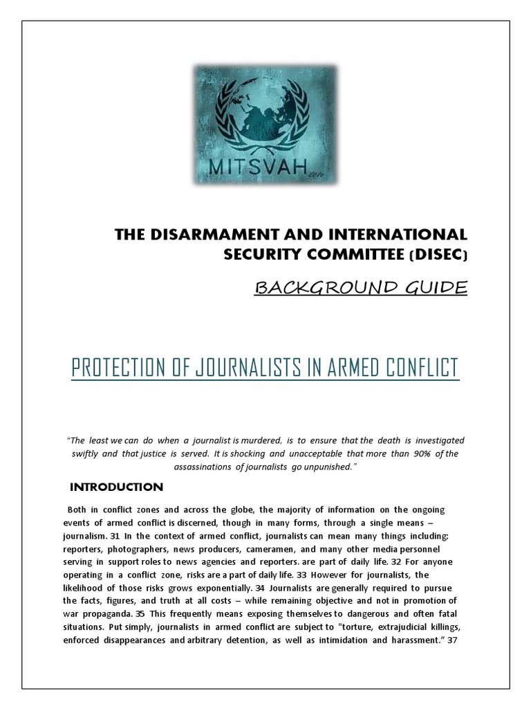 Mun Background Guide PDF Journalism United Nations