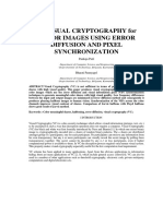 Visual Cryptography For Color Images Using Error Diffusion and Pixel Synchronization