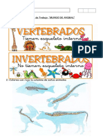 Ficha 2, SEMÁNTICA, Animales Vertebrados e Invertebrados