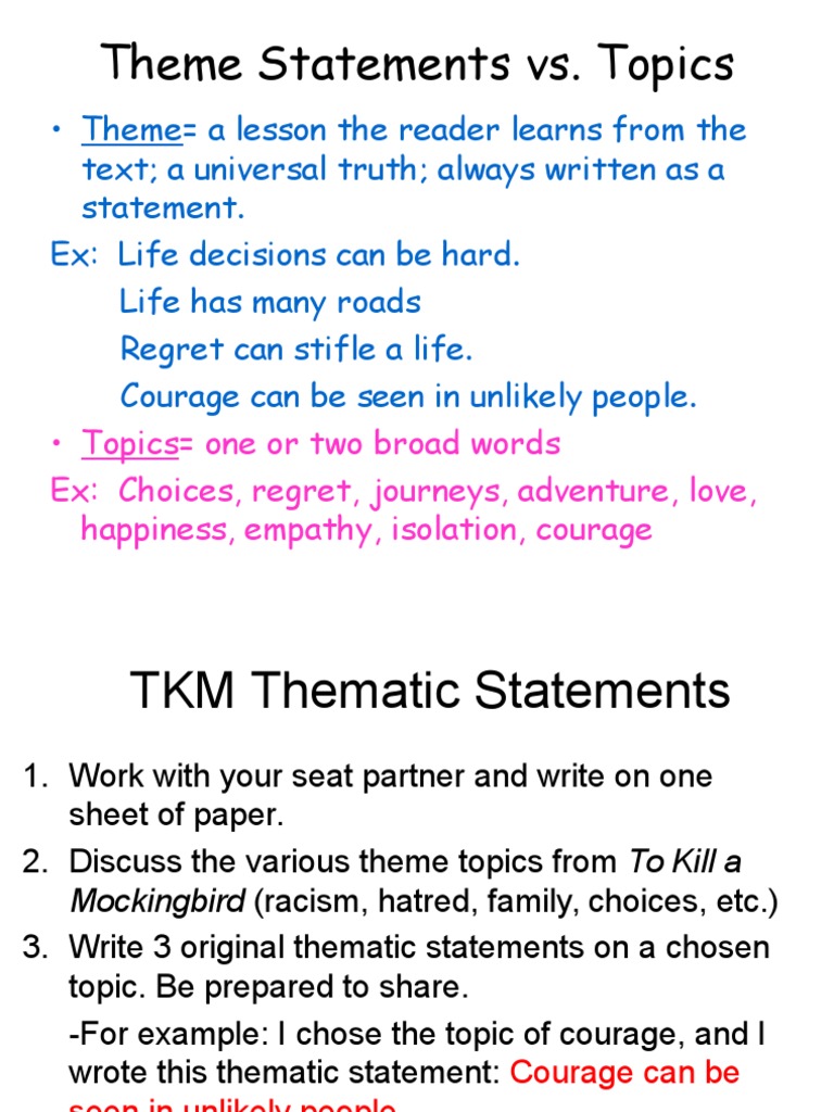 TKM Theme Analysis Essay  PDF  Essays  To Kill A Mockingbird