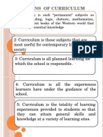 Definitions of Curriculum