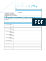 5 WHY Incident Analysis