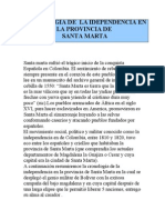 Cronologia de La Idependencia en La Provincia de Santa Marta