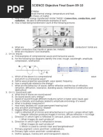 PHYSICAL SCIENCE Objective Final Exam Study Guide 09-10