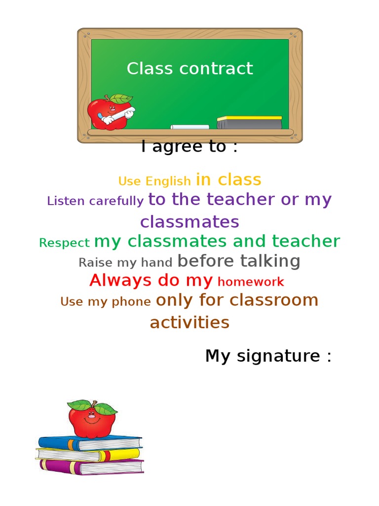 Classroom Behavior Contract Template | PDF