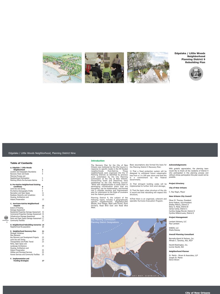 Edgelake / Little Woods Neighborhood Planning District 9 Rebuilding