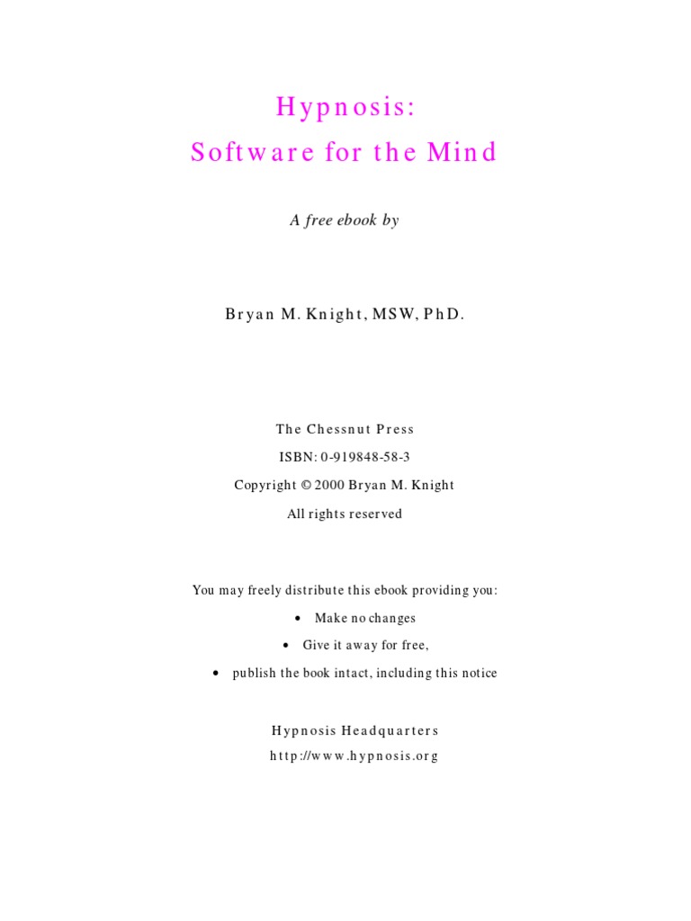 Hypnosis - Software For The Mind PDF | PDF | Business