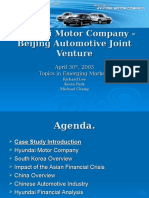 Hyundai China JV Case Investment Analysis
