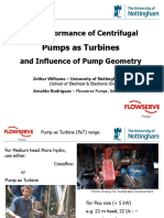 Arthur Williams - The Performance of Centrifugal Pumps As Turbines and Influence of Pump Geometry