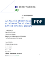 An Analysis of Remittance Activities of Social Islami Bank Limited
