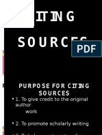 Citing Sources