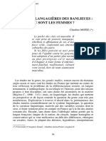 C. Moïse, Pratiques Langagières Des Banlieues: Où Sont Les Femmes? (2002)