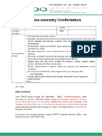 Oppo Non-Warranty Letter