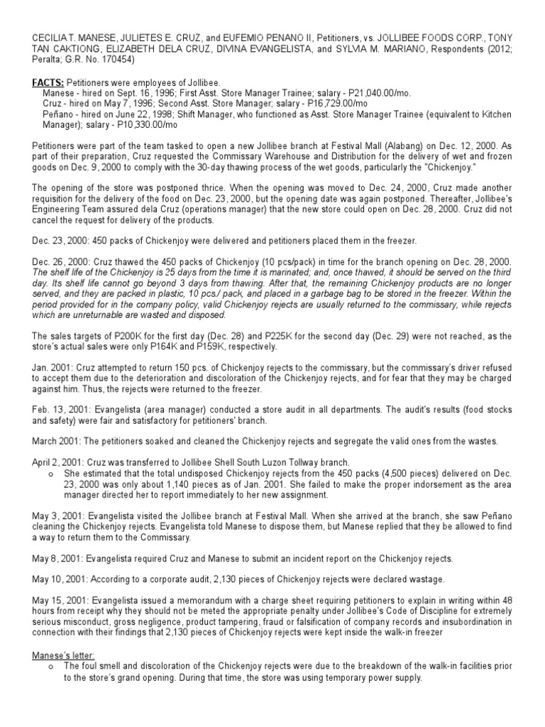 Manese Vs Jollibee | PDF | Complaint | Appeal