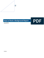 How To Read A Background Report June 2013