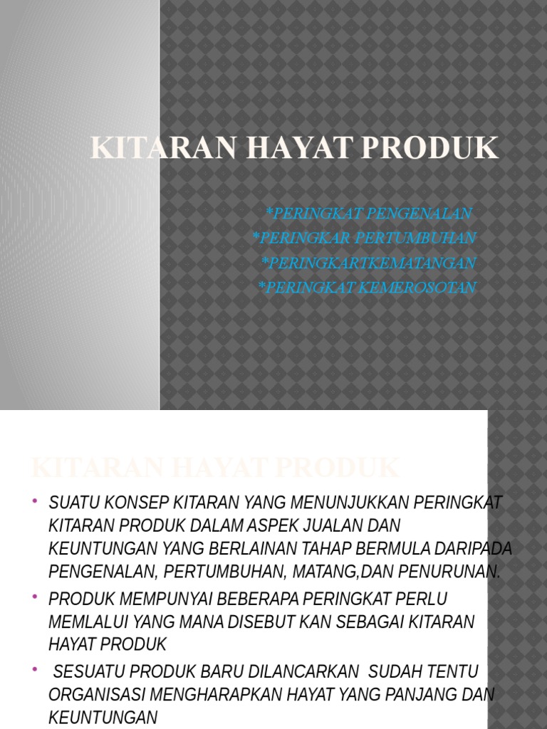 Kitaran Hayat Produk