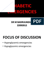 Diabetic Emergencies September 2012