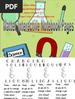 Matter Interactive Notebook Pages