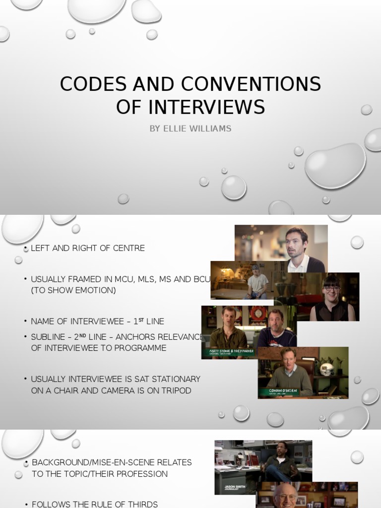 Interview Codes and Conventions Guide | PDF | Art