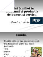 Rolul Familiei in Consumul Si Productia de Bunuri