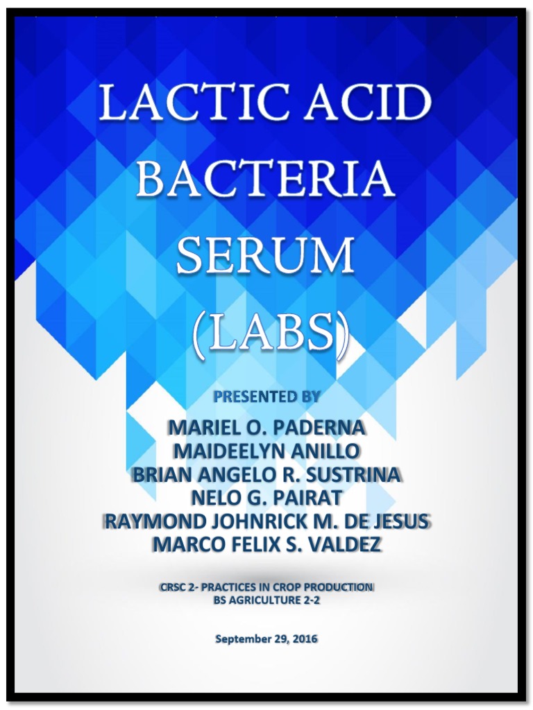 Lactic Acid Bacteria Serum (LABS) PDF Milk