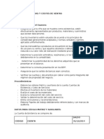 Cuentas Existencias y Costos de Ventas