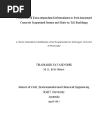 Prediction of Time-Dependent Deformations in Post-tensioned Concrete Suspended Beams and Slabs in Tall Buildings [T.jayaSINGHE(2011)]