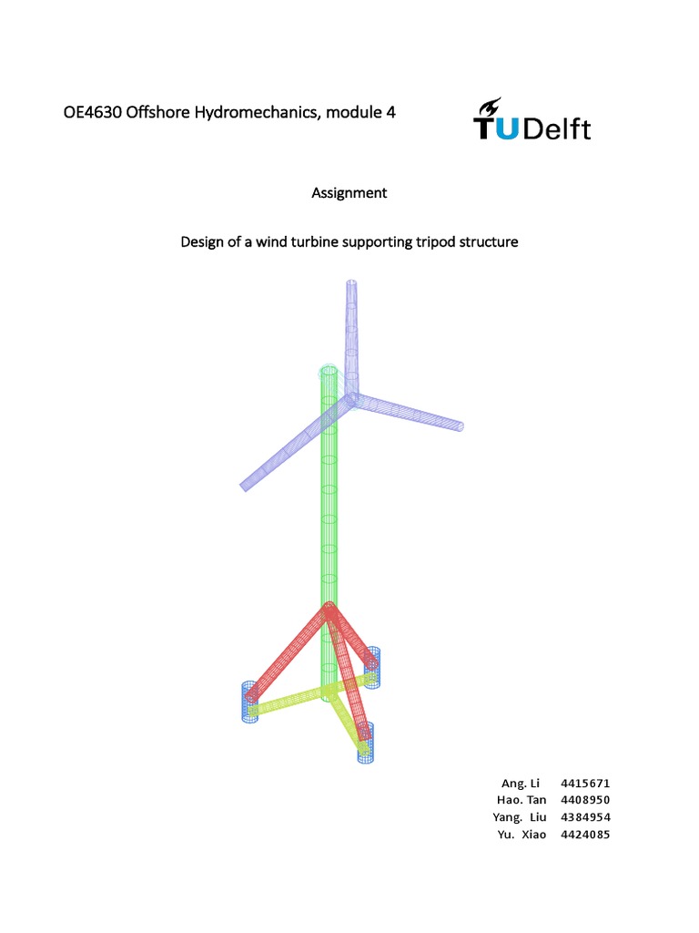 Primary Design of A Tripod Supporting Structure For Wind Turbine ...