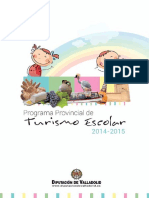 Programa de Turismo Escolar 2014 - 2015