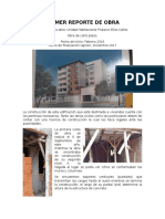 Primer Reporte de Obra