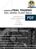 Industrial Training: Rail Wheel Plant, Bela