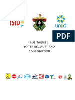 Sub Theme 1 Water Security and Conservation