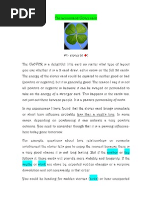 The Lenormand Clover card
