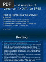 Factorial Analysis of Variance (ANOVA) On SPSS