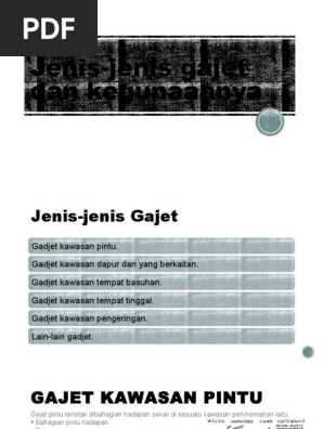 Jenis Jenis Gajet Dan Kegunaannya Pdf