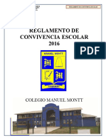 Reglamento de Convivencia Escolar Colegio Manuel Montt 2016