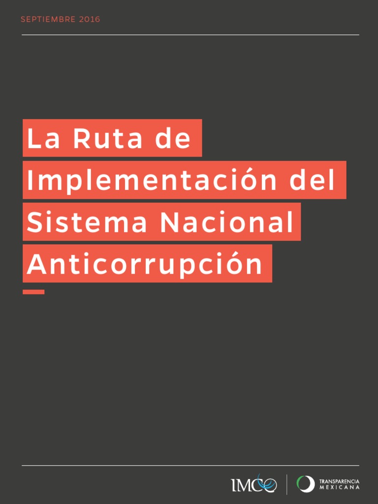 La Ruta de Implementación Del Sistema Nacional Anticorrupción | PDF ...