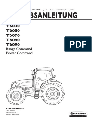 Bedienungsanleitung T6080 New Holland