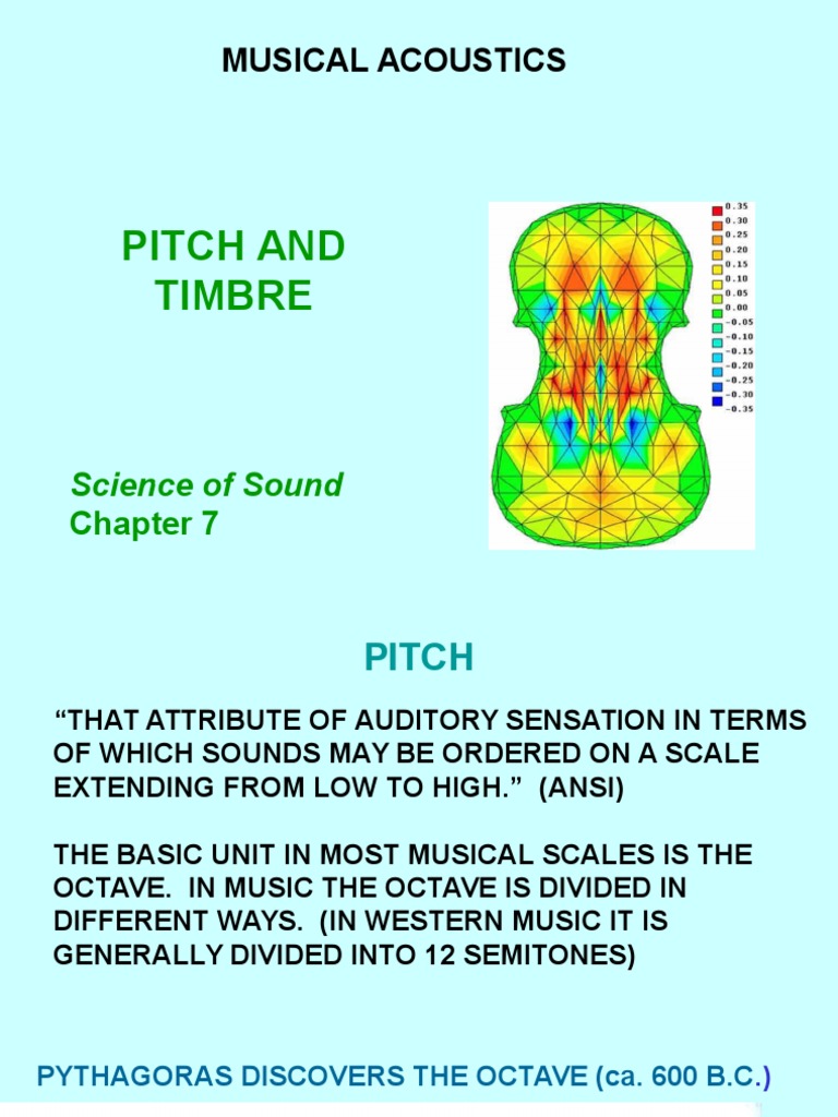 Pitch And Timbre Musical Acoustics Pdf Pitch Music Harmonic