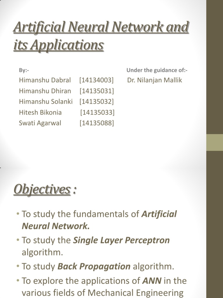 Artificial Neural Network and Its Applications | PDF | Machine Learning ...