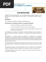 ESCATOLOGÍA