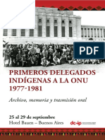 Primeros Delegados Indígenas a la ONU 1977-1981