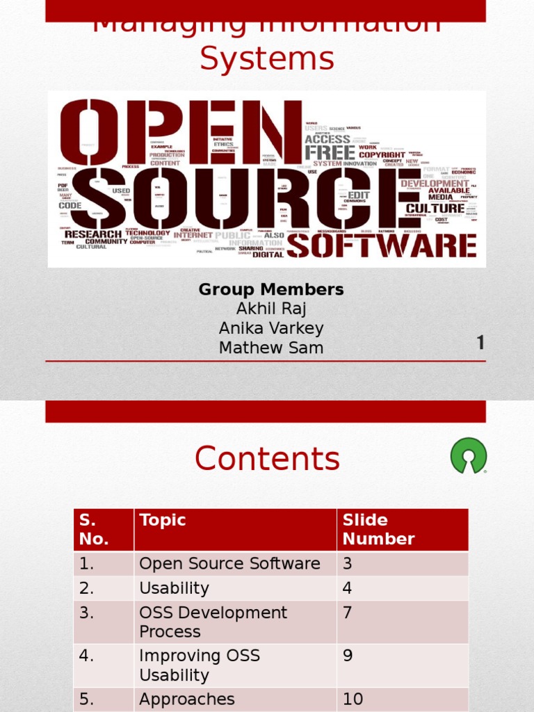 Open Source Software PDF Usability Proprietary Software