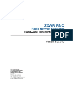 ZXWR RNC (V3.07.310) Radio Network Controller Hardware Installation Guide