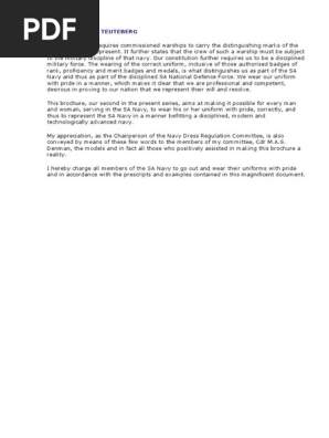 SA Navy Dress Regulation
